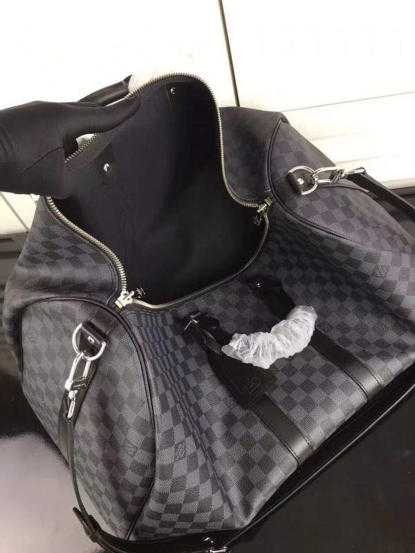 l0vis Vvtt0n keepall 55 damier graphite canvas black 3623_55cm x 31cm x 24cm