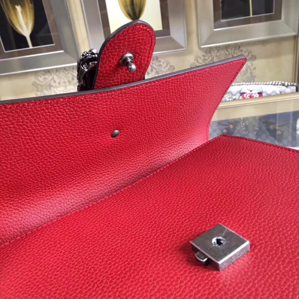 Gvc*1 dionysus medium top handle bag red leather 27cm