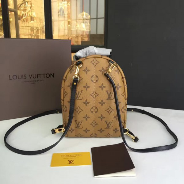 l0vis Vvtt0n palm springs backpack mini monogram canvas reverse 15cm x 9cm x 22cm