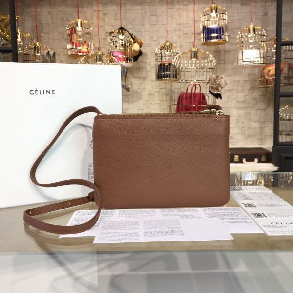 Ce1i*e leather trio - brown 25*5*18cm