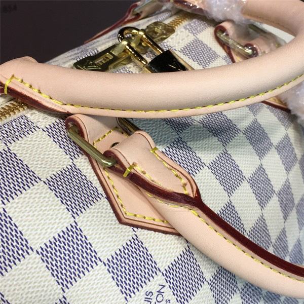 l0vis Vvtt0n speedy bandoulière 30 damier azur canvas _30cm x 21cm x 17cm