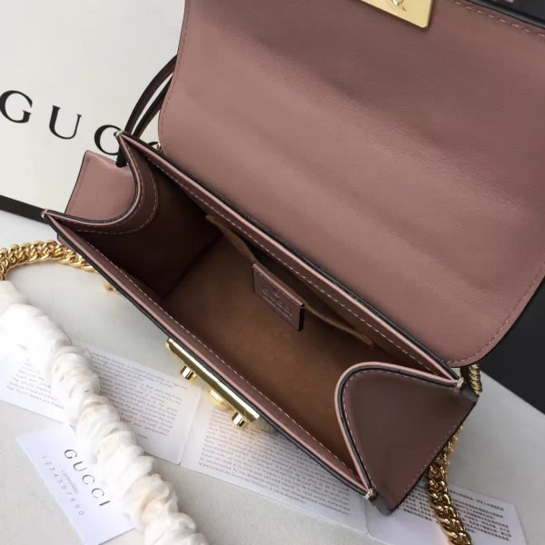 Gvc*1 gg leather padlock studded cohotbag
