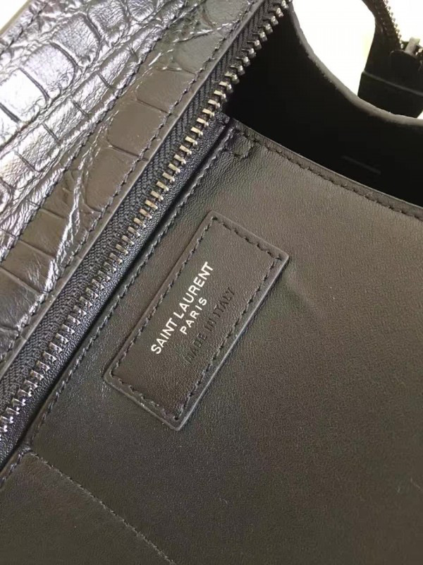 Y51 smal in embossed crocodile shiny leather cabas 5108 30cm x 22cm x 15cm