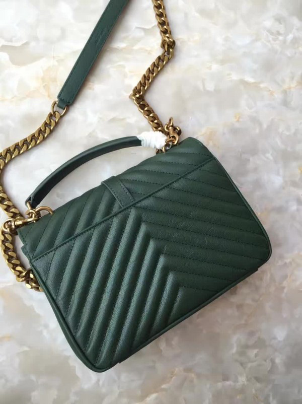 Y51 gold monogram college green 5111 24cm x 17cm x 6.5cm