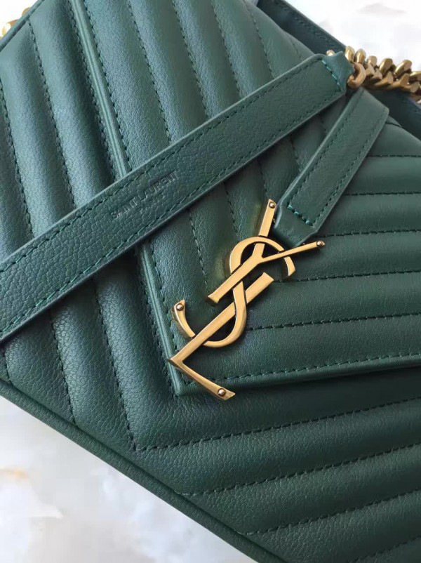 Y51 gold monogram college green 5111 24cm x 17cm x 6.5cm