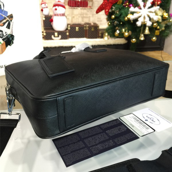 Pra*a leather briefcase 4229 36cm x 8.5cm x 28cm