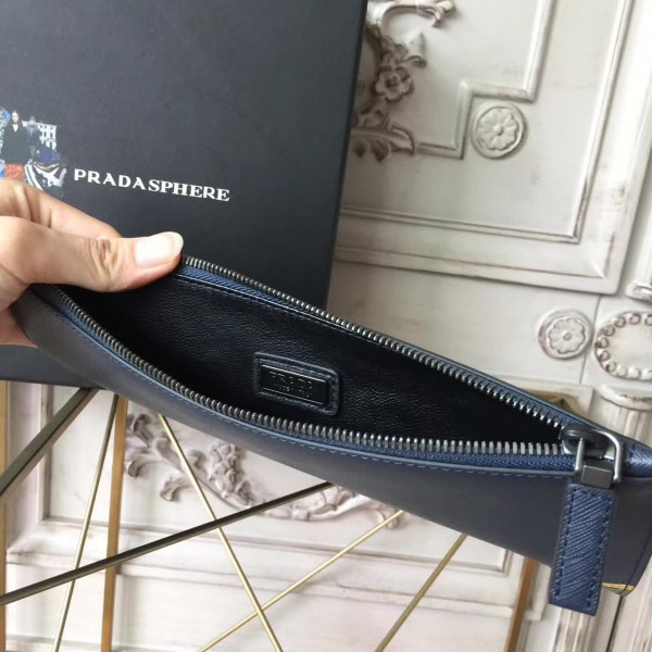 Pra*a leather clutch bag 4314 28cm x 1.5cm x 18cm