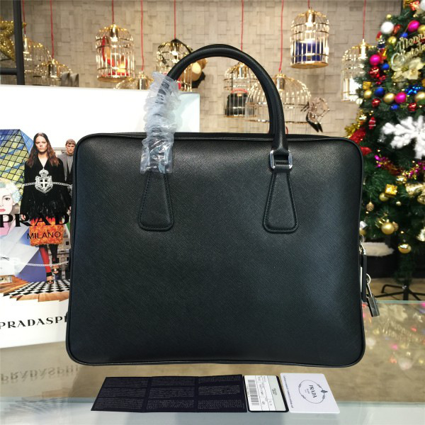 Pra*a leather briefcase 4222 37cm x 5.5cm x 29cm