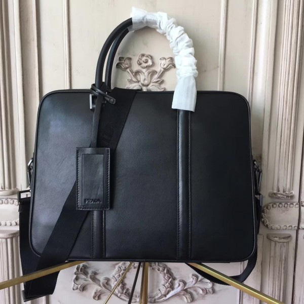 Pra*a leather briefcase 4298 37.5cmx6.5cmx28cm