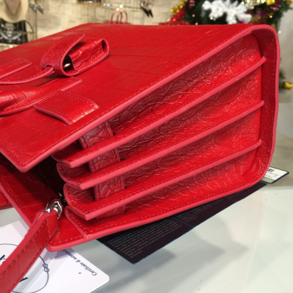 Y51 sac de jour crocodile embossed shiny leather cohotbag 4737