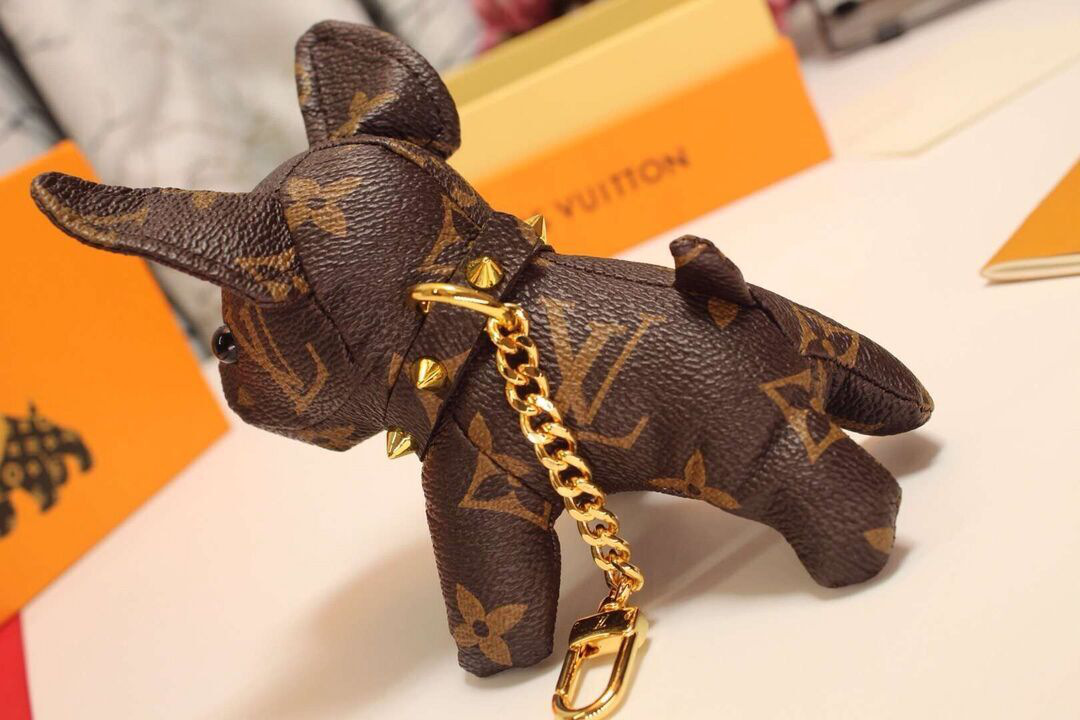 l0vis Vvtt0n french dog pendant key ring decoration