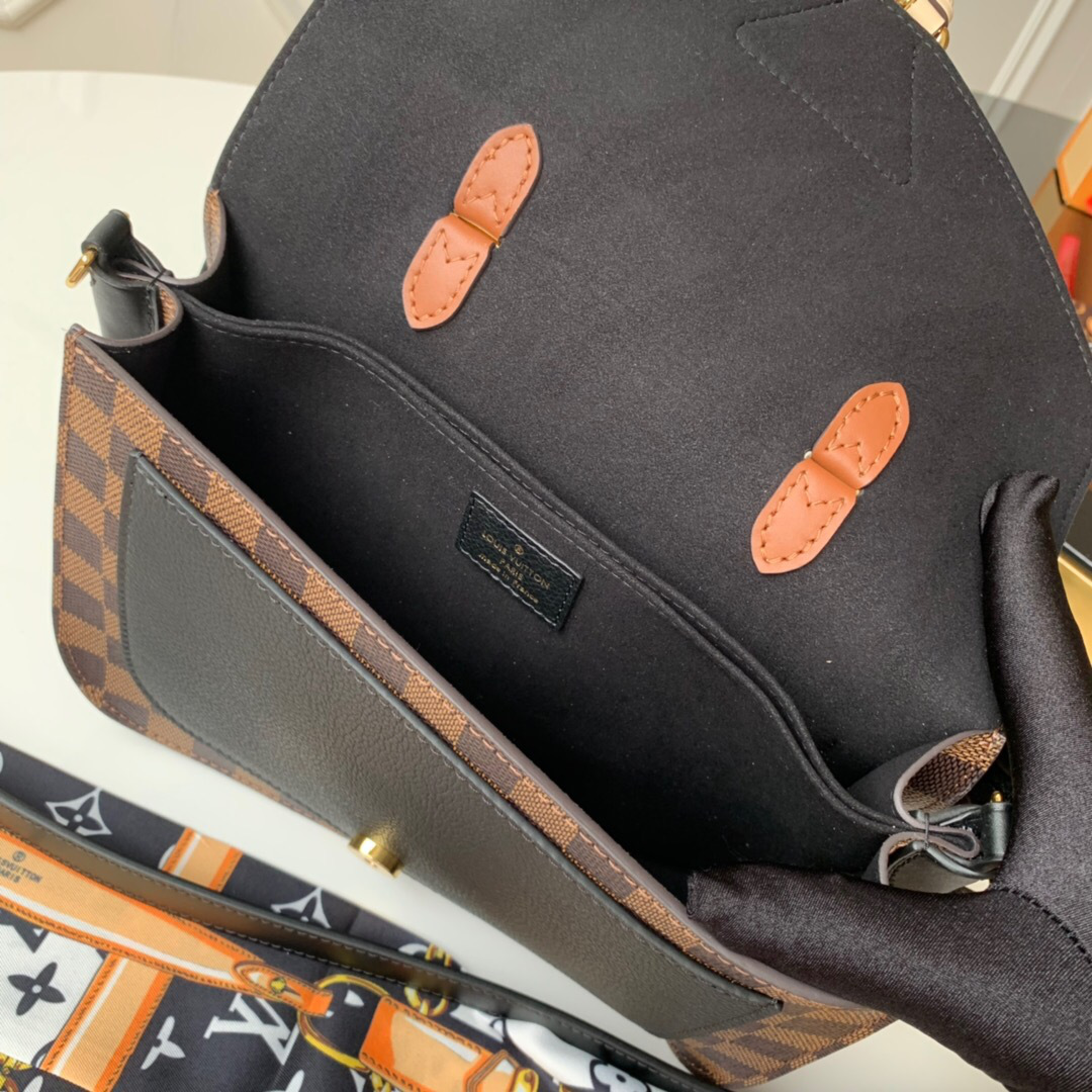 LV original single handbag crossbody handbag fusion black 25CM