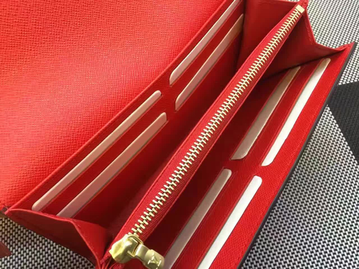 Lv envelope wallet m62147 red_19.0x10.0x2.0cm