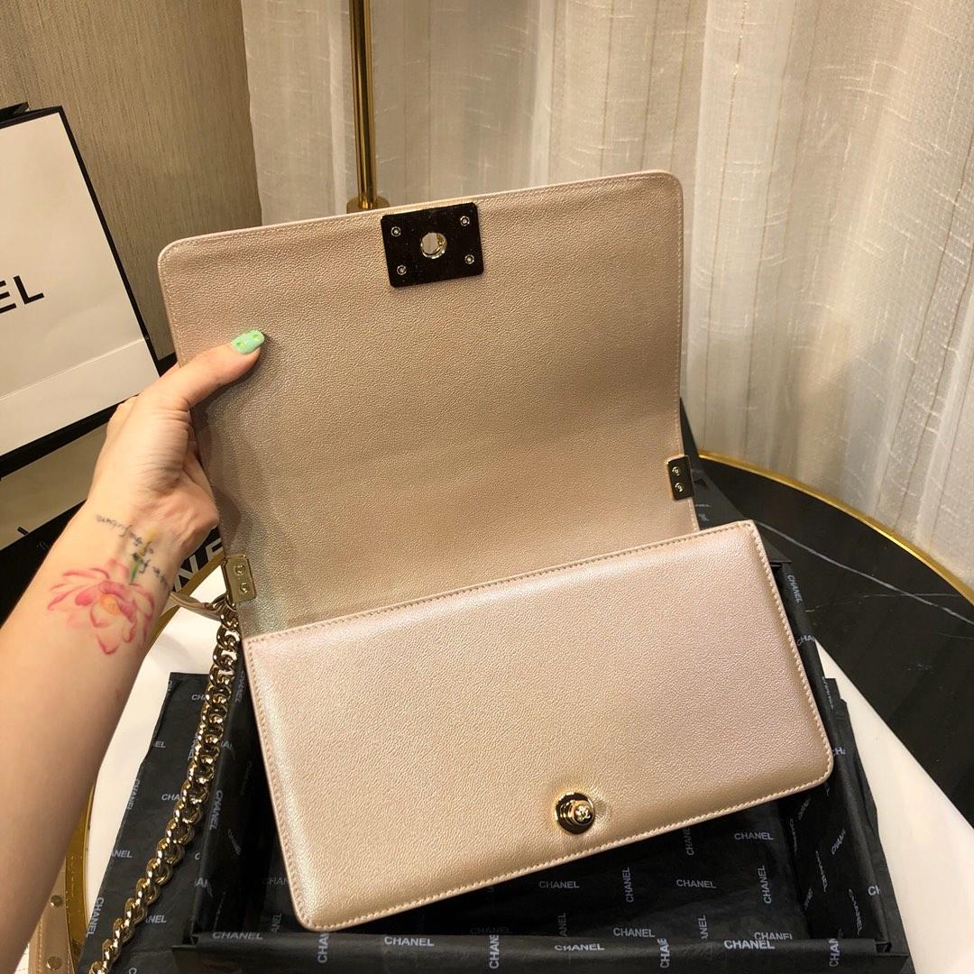 Ch**el leboy 2019 pearlescent chain shoulderbag 67086