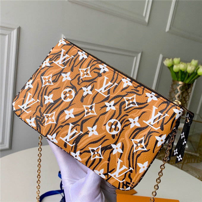 LV pochette double zip chain bag m67874 20*12.5cm