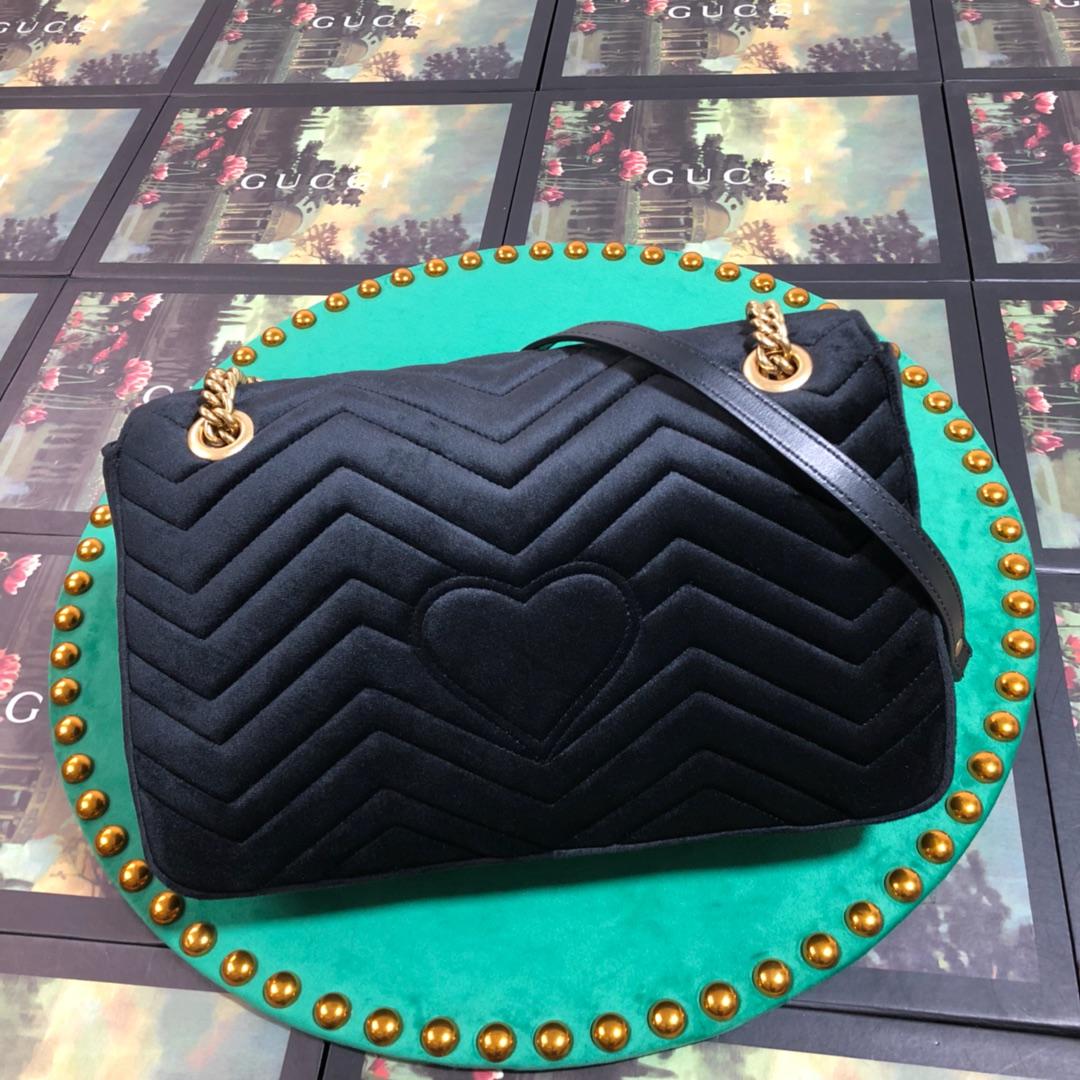Gvc*1 velvet chain bag shoulder bag 443496 31 x 19 x 7 cm