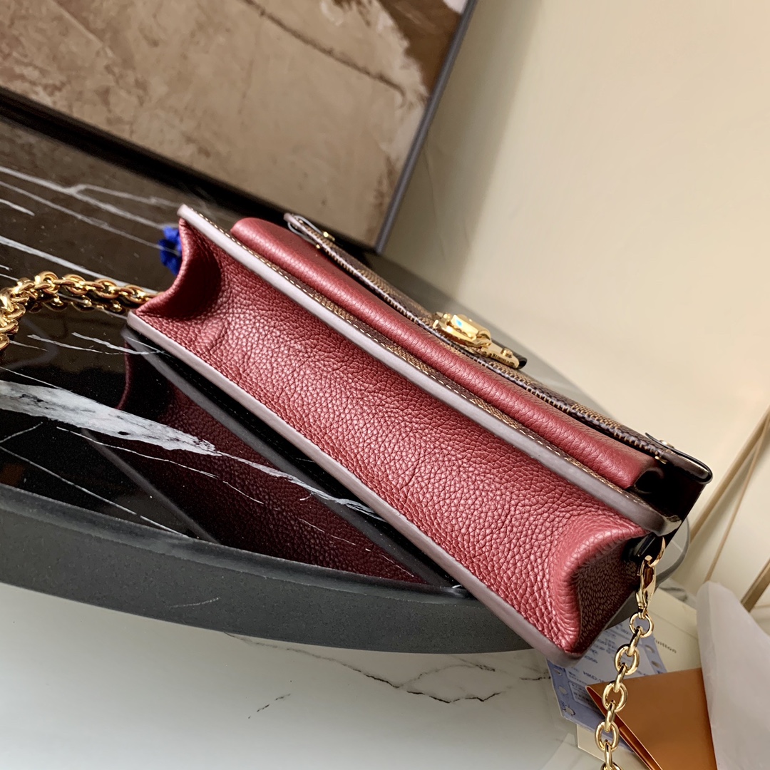 l0vis Vvtt0n vavin chain wallet bordeaux black n60222 19.0 x 12.5 x 4.0 cm