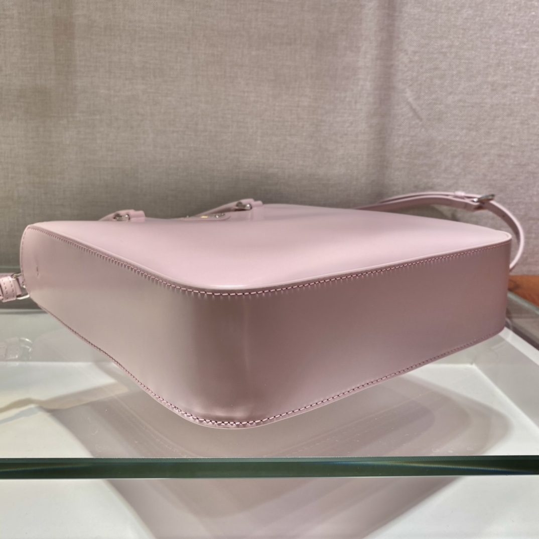 Pra*a  brushed leather tote bag flamingo pink 1ba330 24 x 22 x 6 cm