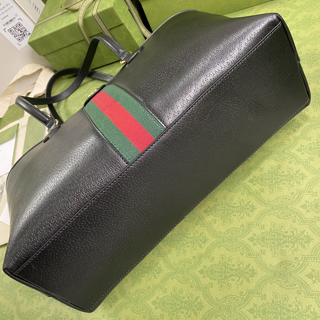Gvc*1 ophidia medium tote black leather 631685 38 x 28 x 14 cm