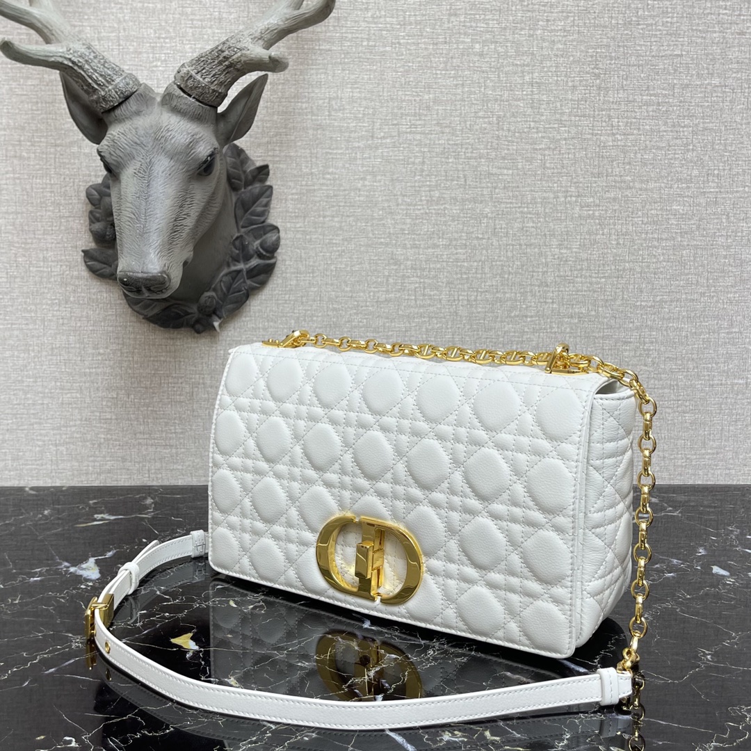 d10r large caro bag ivory S*pple cannage calfskin m9243uwhc 28 × 17 × 9 cm