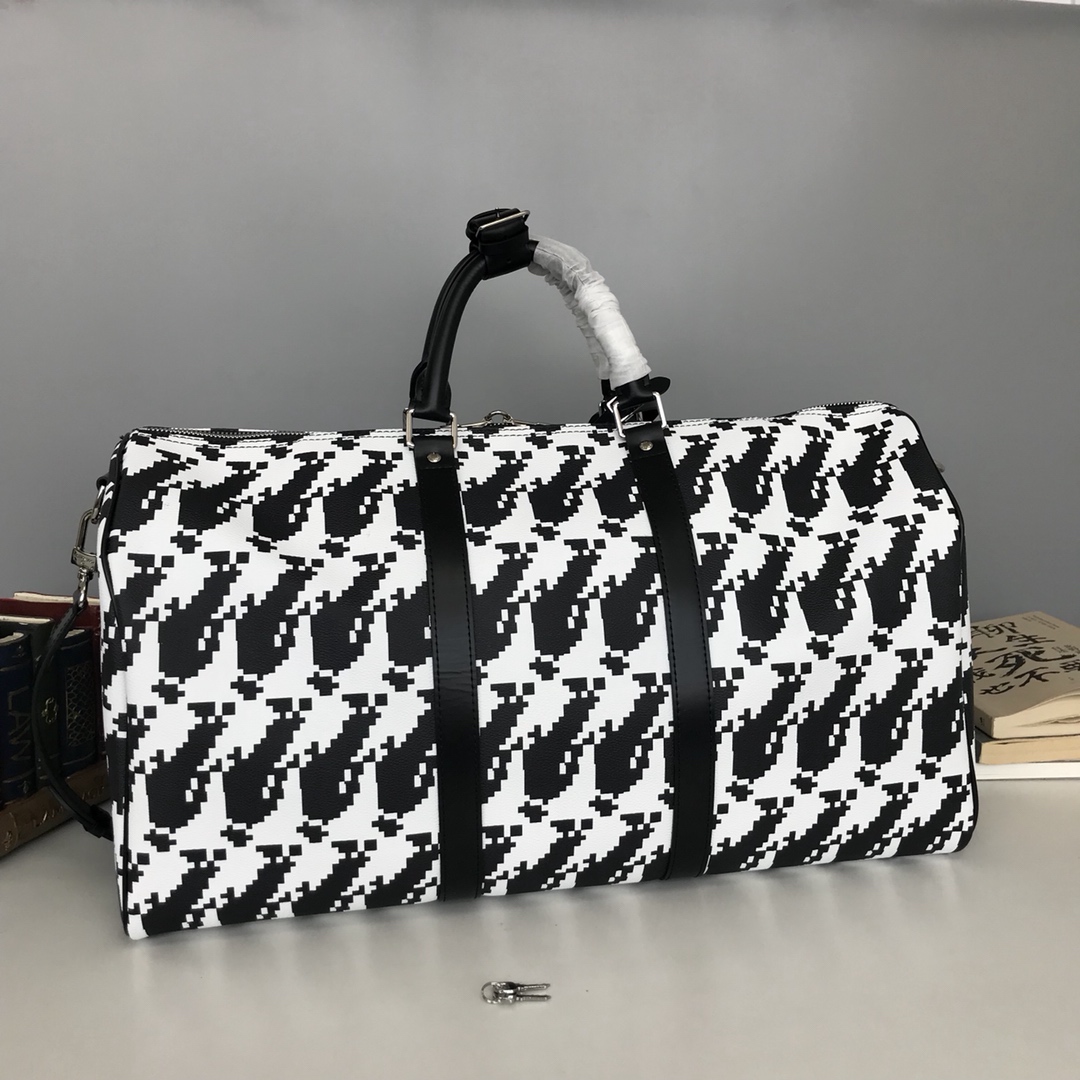 l0vis Vvtt0n limited edition michael jackson keepall 45 black and white 45 x 27 x 20 cm