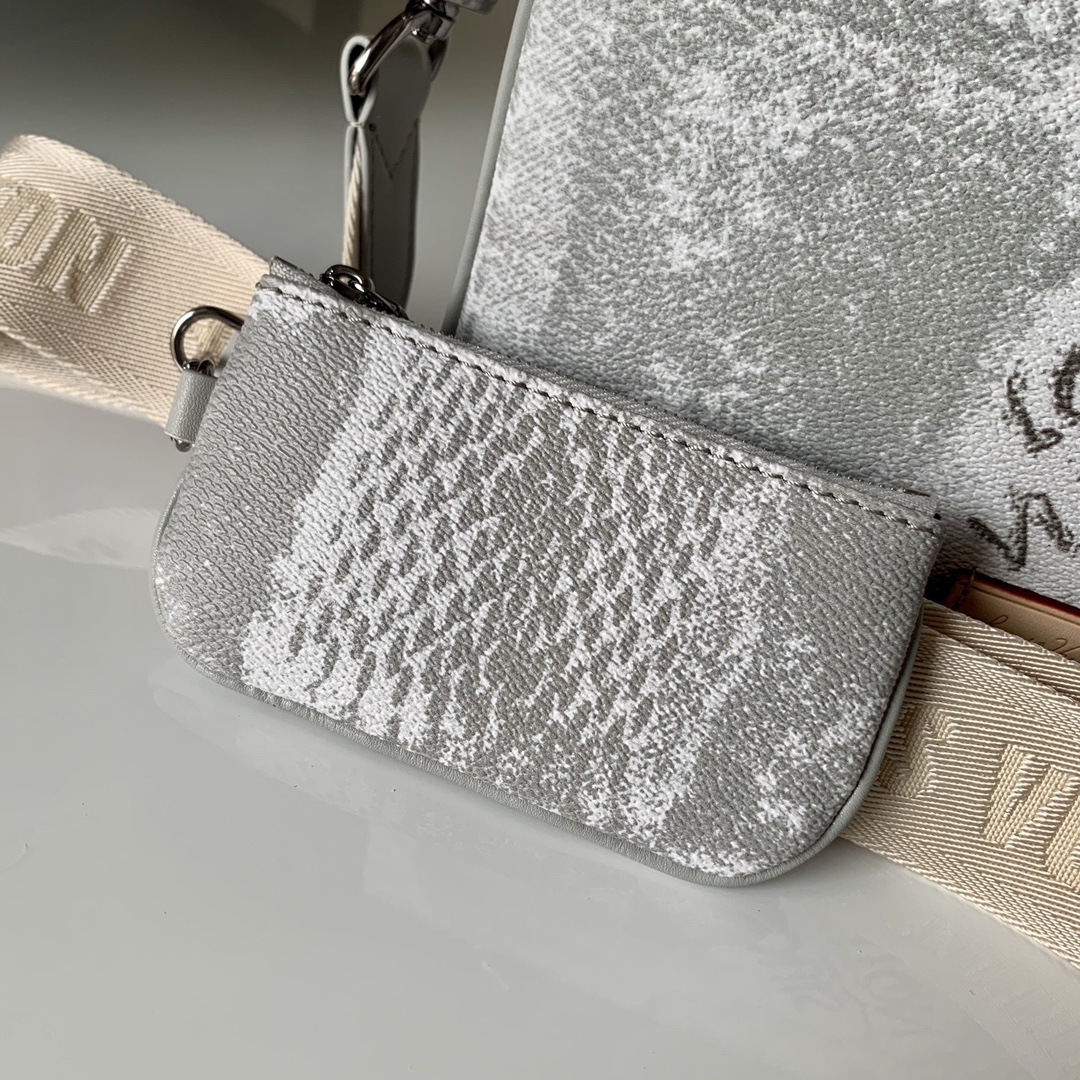 l0vis Vvtt0n trio messenger bag damier other stone grey n50068 26 × 5 × 18 cm