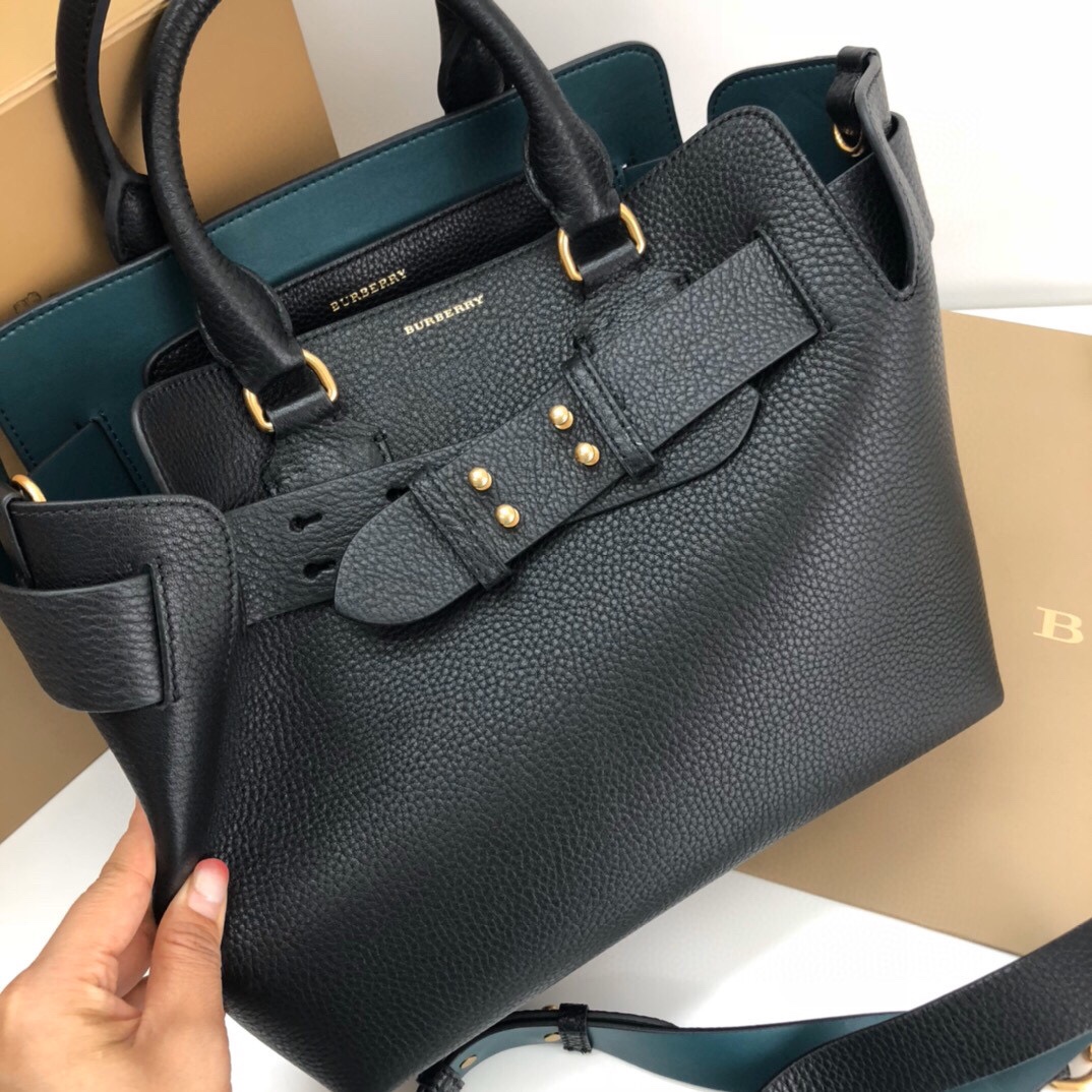 Bv*b*rry the medium leather belt bag black 28 x 15.5 x 23 cm