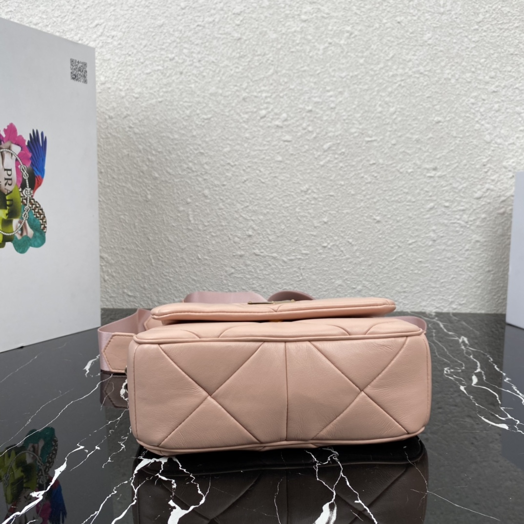 Pra*a system nappa leather patchwork bag water lily 1bd292 21 x 16 x 7cm
