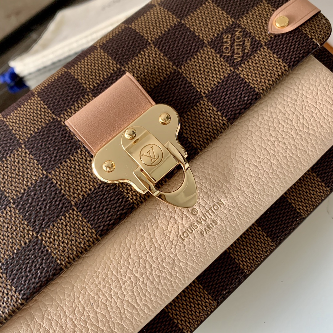 l0vis Vvtt0n vavin chain wallet damier ebene canvas creme n60237 19 x 12.5 x 4 cm