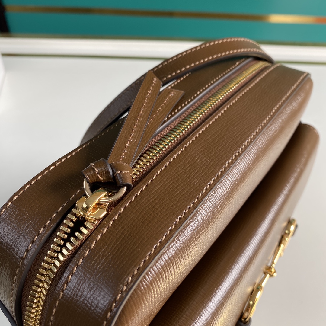 Gvc*1 horsebit 1955 small shoulder bag white leather ‎645454 22.5 x 17 x 6.5 cm