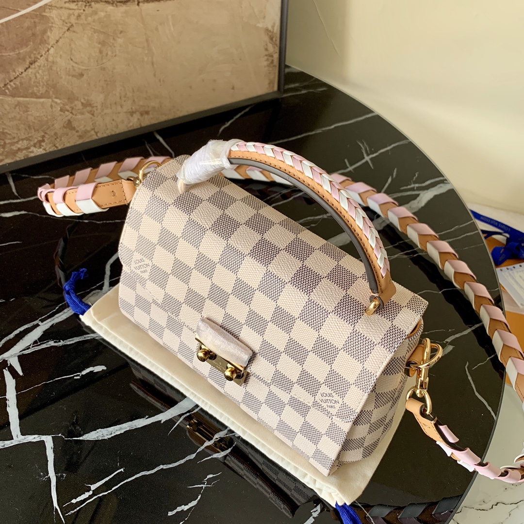 l0vis Vvtt0n croisette damier azur canvas n50053 25 x 17 x 9.5 cm