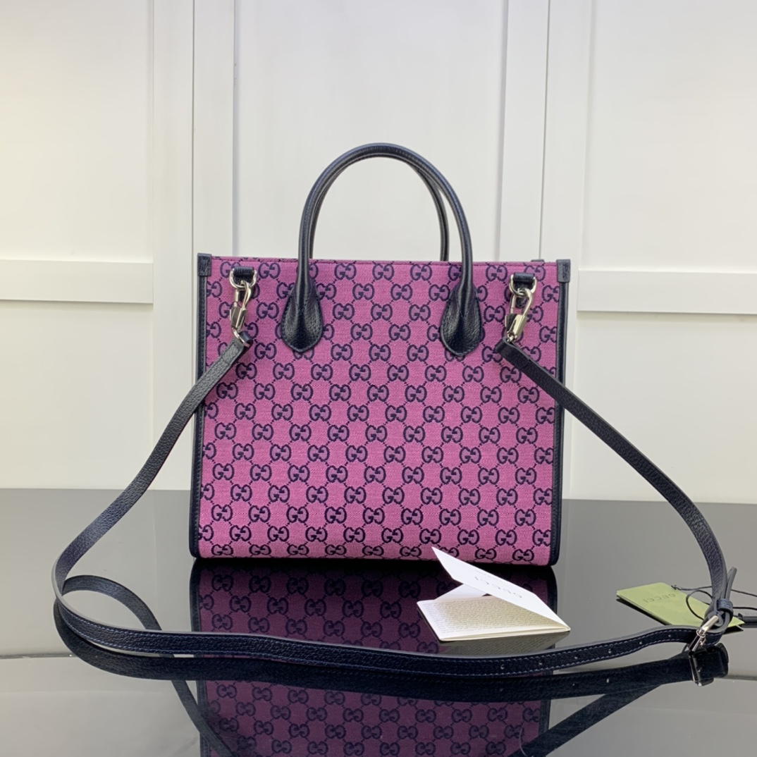 Gvc*1 gg small tote bag fuchisa svp*me canvas 659983 31 x 26.5 x 14 cm