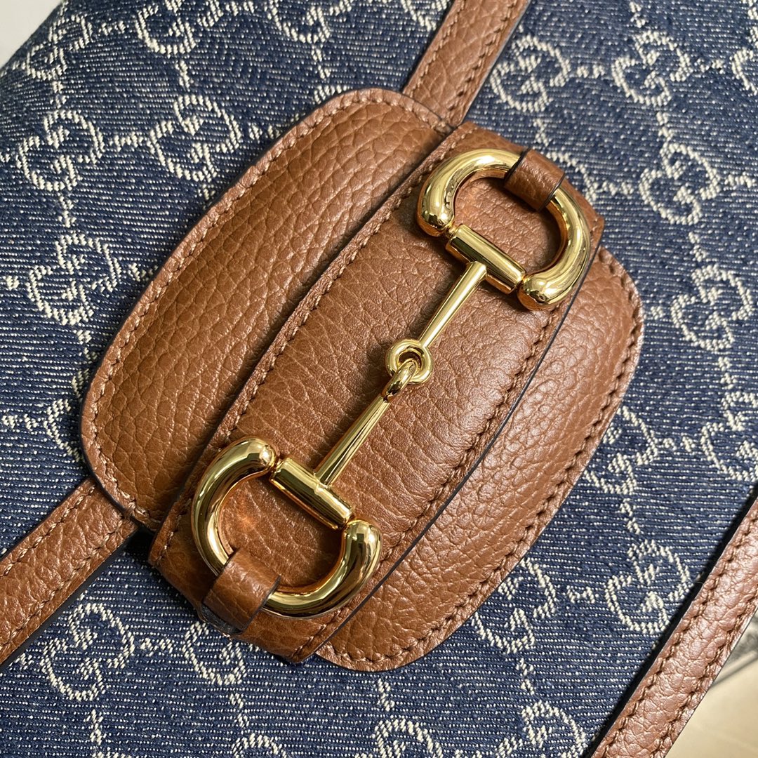Gvc*1 small horse 1955 shoulder bag gg svp*me canvas denim 602204 25.5 x 18 x 6 cm
