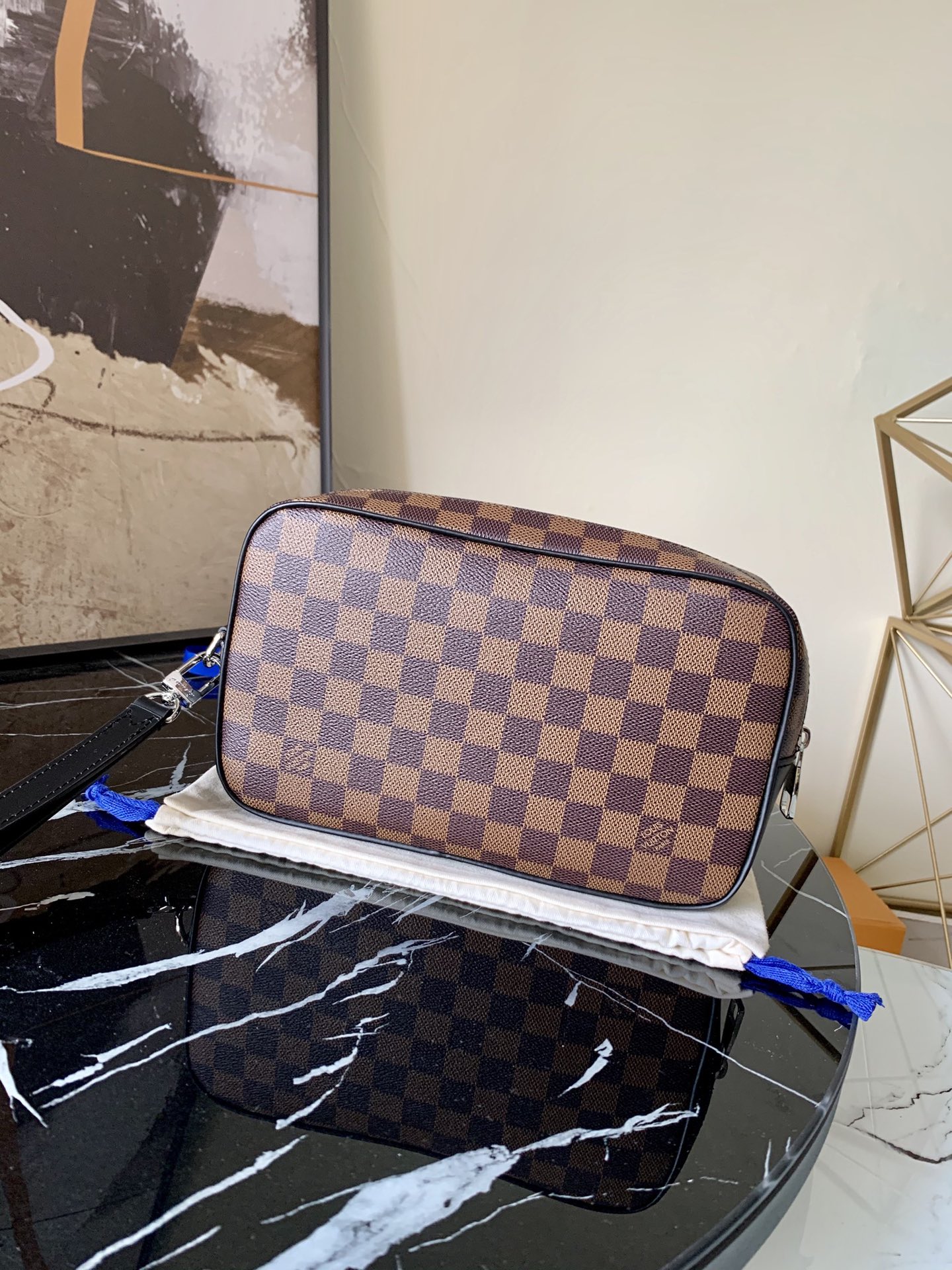 l0vis Vvtt0n kasai clutch damier graphite canvas brown n41664 24 x 16 x 6 cm