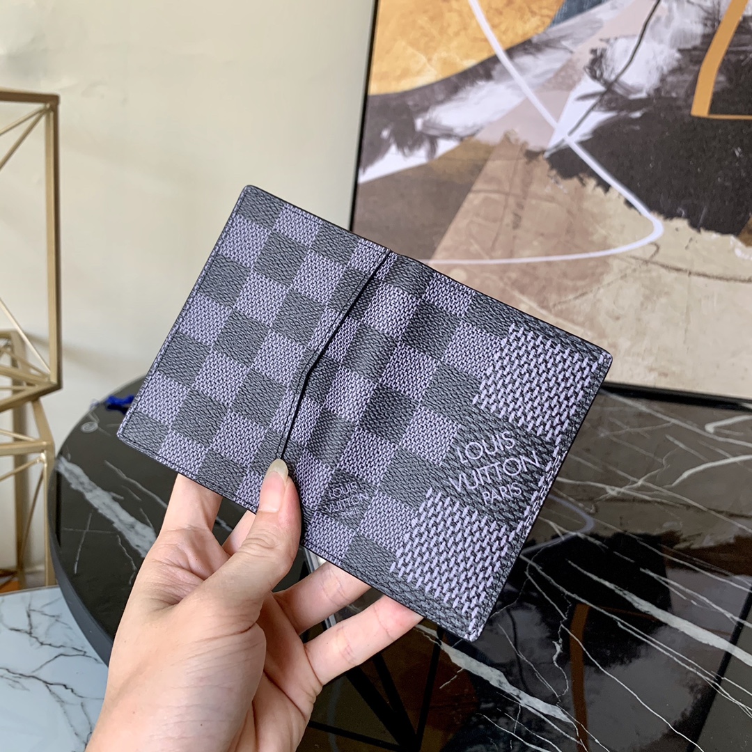 l0vis Vvtt0n pocket organizer damier graphite 3d canvas gray n60431 8 x 11 x 1 cm