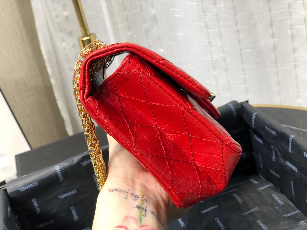 Ch**el mini 2.55 tasche red as0874 15,5 × 20 × 6 cm