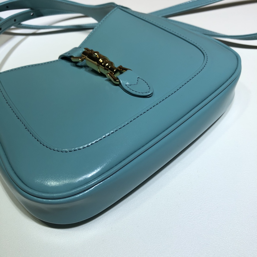 Gvc*1 mini jackie 1961 shoulder bag leather blue 637091 19 x 13 x 3 cm