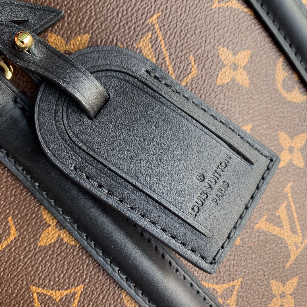 l0vis Vvtt0n soufflot bb monogram canvas and leather black m44898 29 × 19 × 10 cm