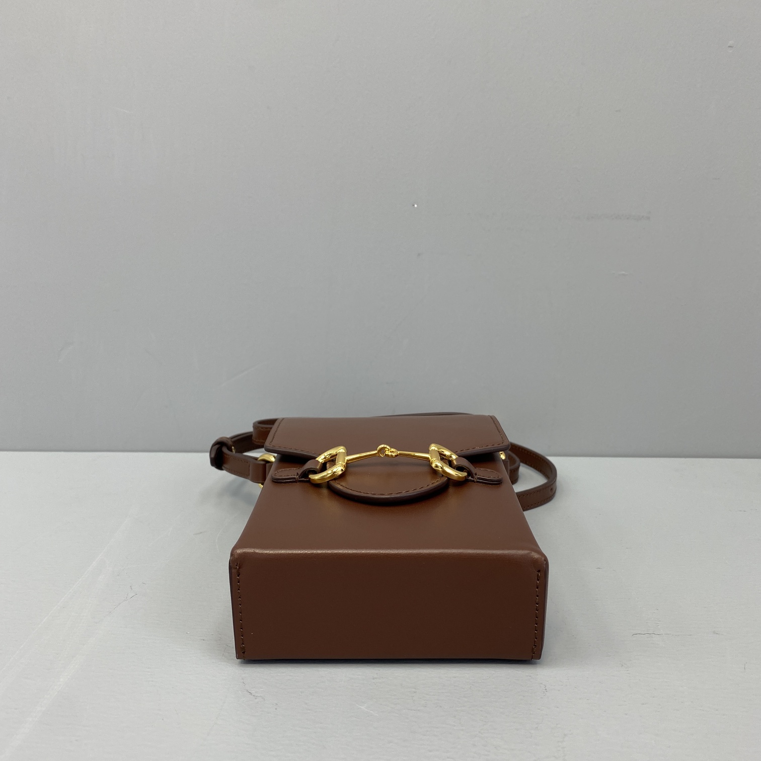 Gvc*1 mini horsebit 1955 bag leather brown 625615 11.5 x 17 x 4 cm