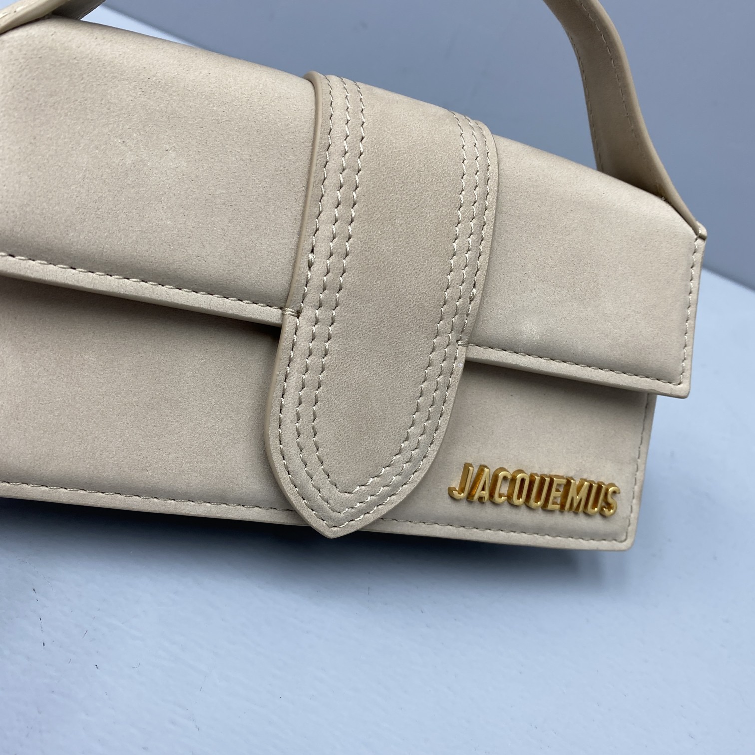 JACQUEMUS SMALL Le Bambino Velvet Beige 213BA06 18 x 6 x 7 cm