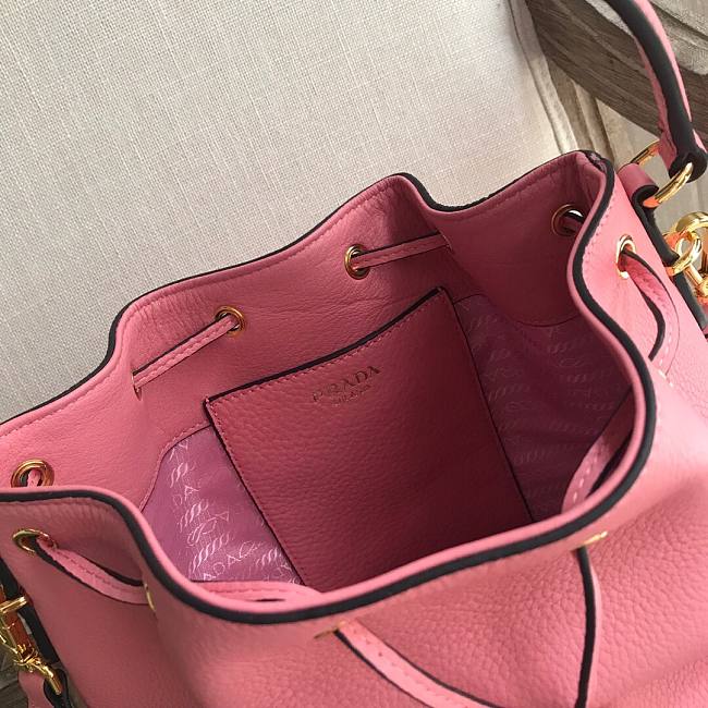 Pra*a bucket leather pink 1ba018 18 x 23 x 13 cm