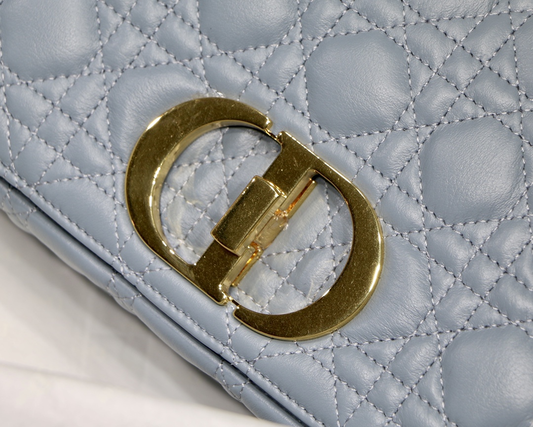 d10r medium caro bag S*pple cannage calfskin sky blue m9242 25.5 x 15.5 x 8 cm