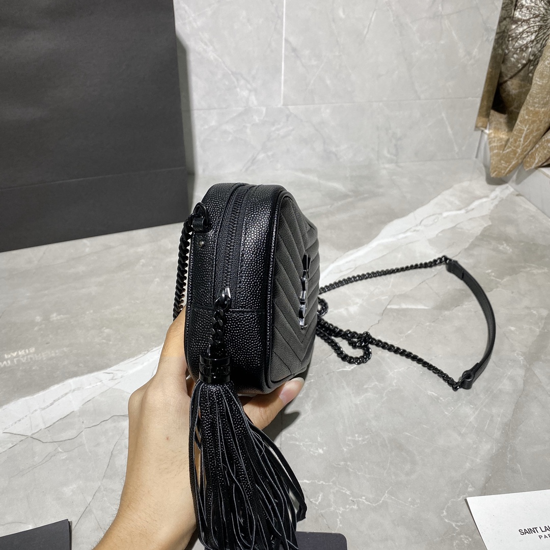Y51 mini lou camera shoulder bag black metal 585040 18 × 10 × 5 cm