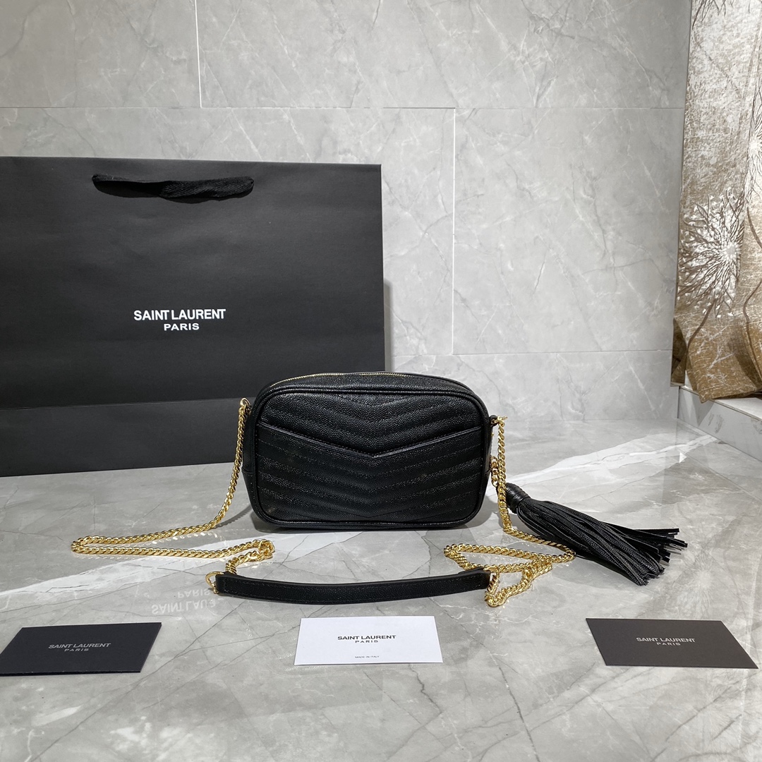 Y51 mini lou camera shoulder bag black 585040 18 × 10 × 5 cm