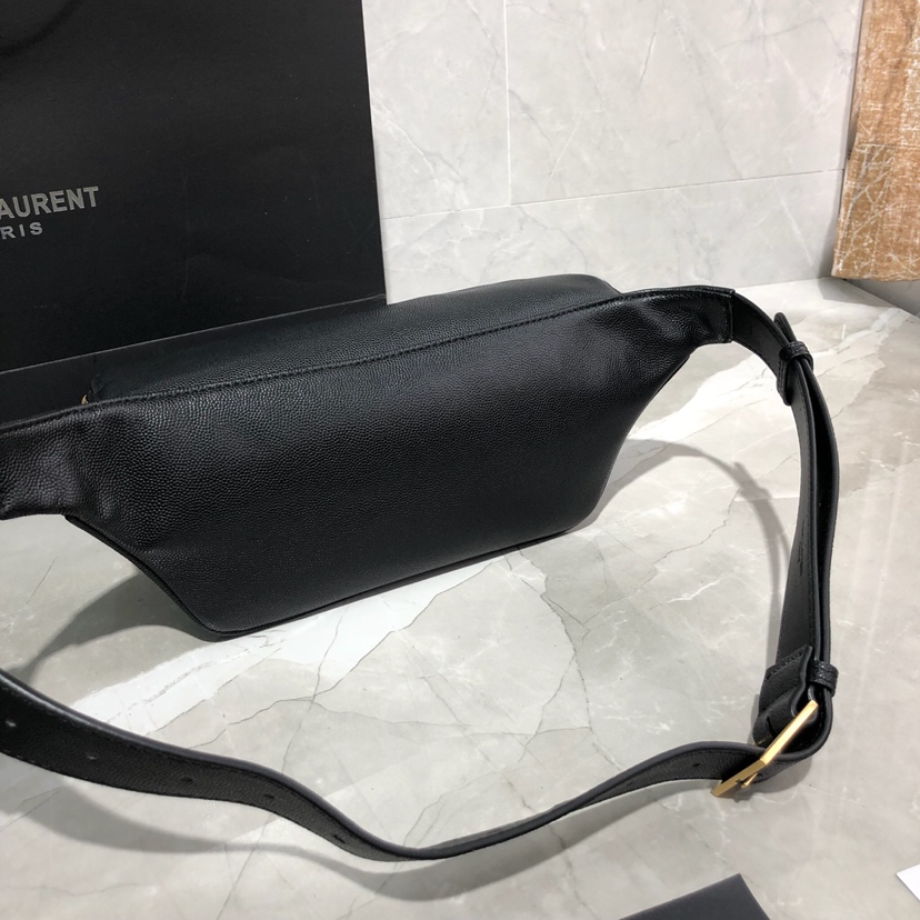 Y51 classic bumbag leather black gold metal 569737 25 cm