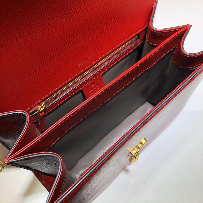 Gvc*1 sylvie 1969 small top handle bag red 602781 26 x 19 x 10.5 cm