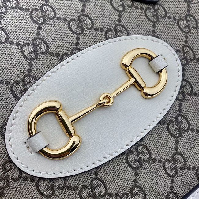 Gvc*1 horsebit 1955 small top handle gg white 621220 25 x 24 x 9 cm