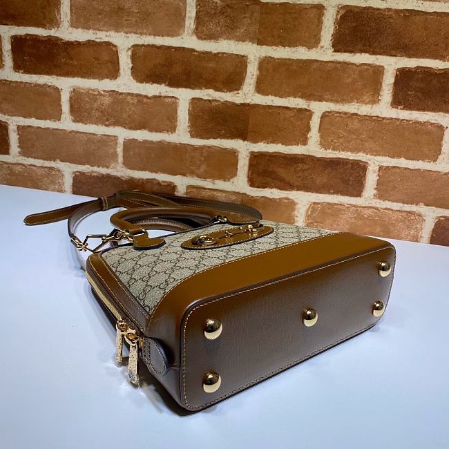 Gvc*1 horsebit 1955 small top handle gg brown 621220 25 x 24 x 9 cm