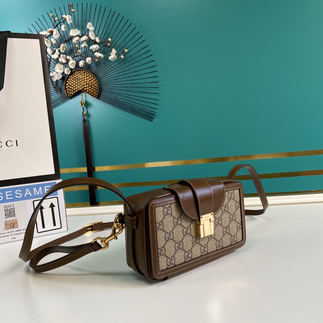 Gvc*1 gg mini bag with clasp closure 614368 18 x 10.5 x 6.5 cm