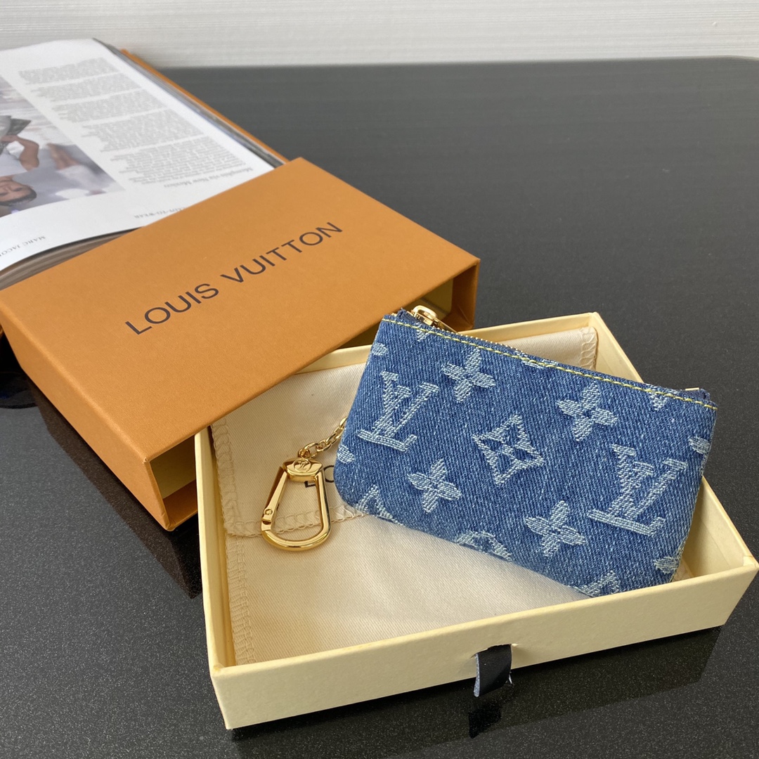 l0vis Vvtt0n key pouch denim n62659 11.5 x 6.5cm